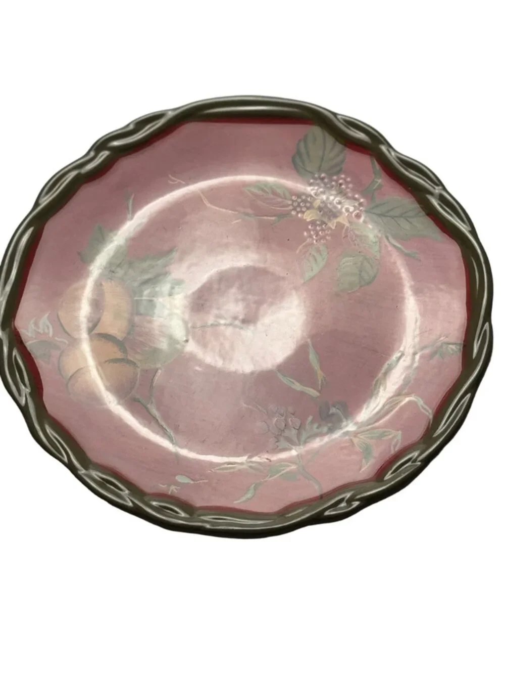 Tracy Porter Octavia Hill Collection Dinner Plate Hand-Painted Floral